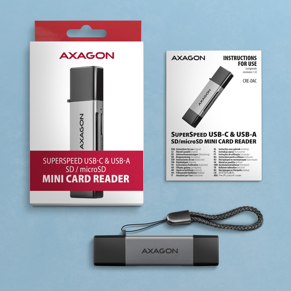 Usb C 32 Axagon Cre Dac Gris