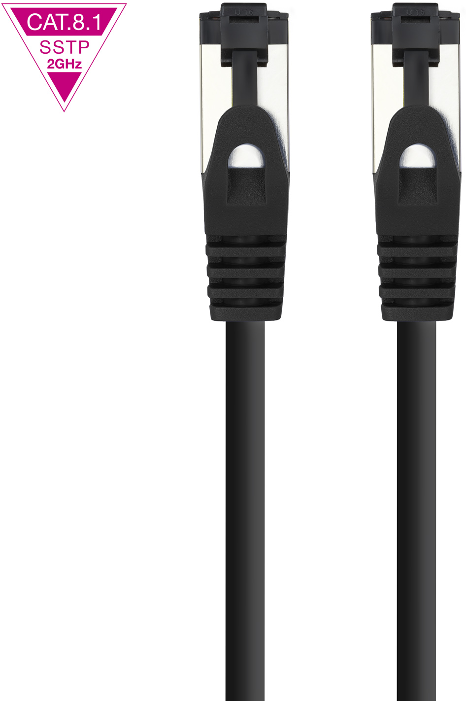 Cablecordon Reseau Rj45 Nanocable Categorie 8 Sstp Sftp 1M Noir