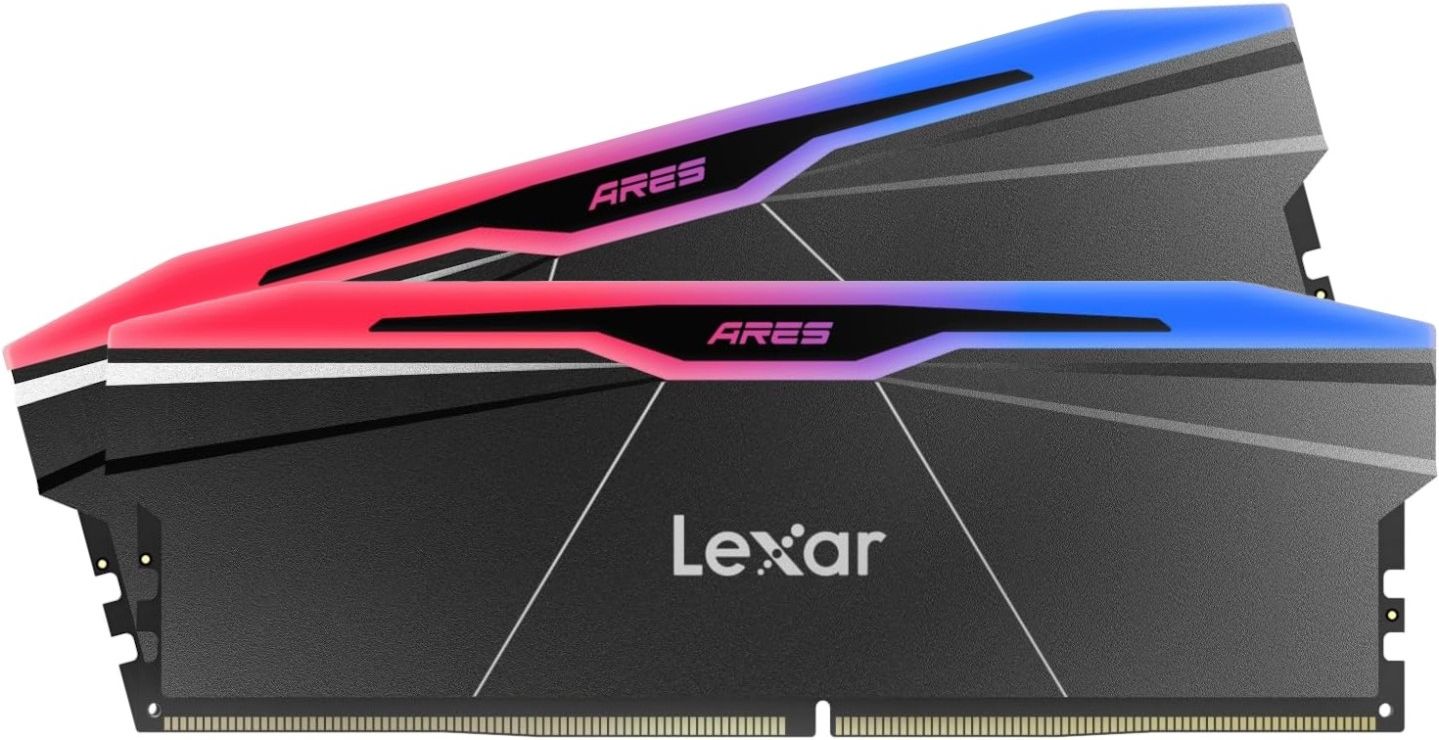 Kit Barrettes Memoire 32Go 2X16Go Dimm Ddr5 Lexar Ares 2Nd Gen Rgb 6000Mhz Cl30 Noir
