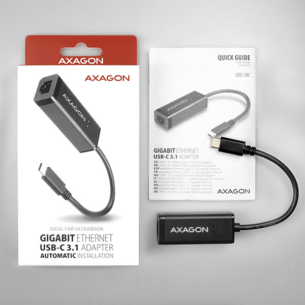 Usb C 31 Axagon Ade Src Vers Rj45 Gigabit Gris