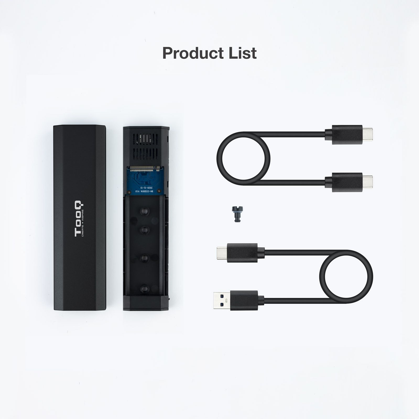 Usb C 32 Tooq Shura S Atanvme M2 Type 2280 Noir