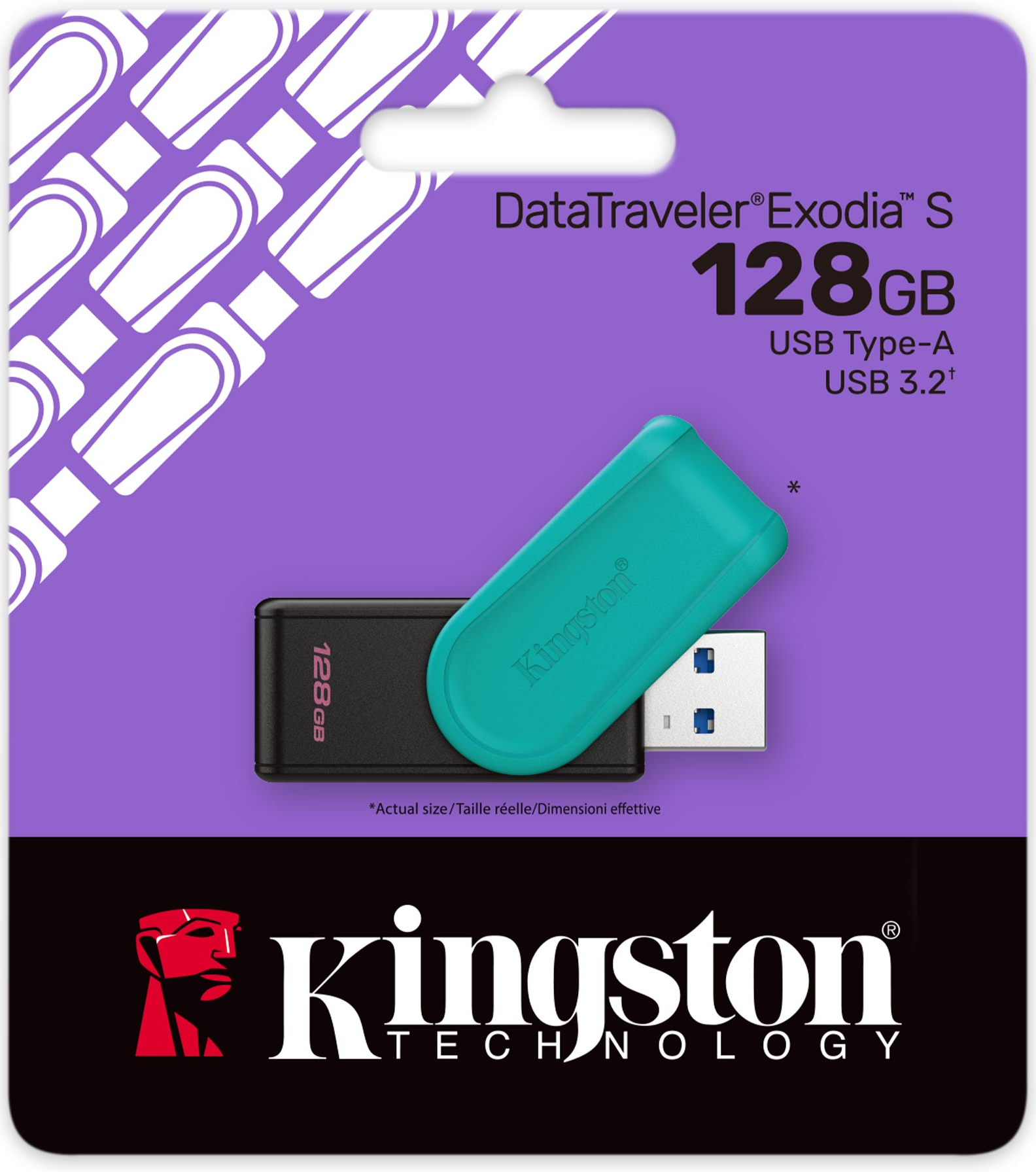 Cle Usb 32 Kingston Datatraveler Exodia S 128Go Noirbleu