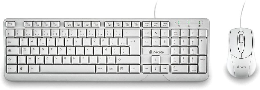 Pack 2En1 Claviersouris Ngs Cocoa Blanc