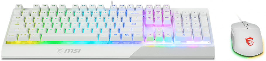 Pack Gamer 2En1 Claviersouris Msi Vigor Gk30 Combo Rgb Blanc