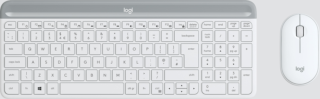 Pack 2En1 Claviersouris Sans Fil Logitech Mk470 Blanc