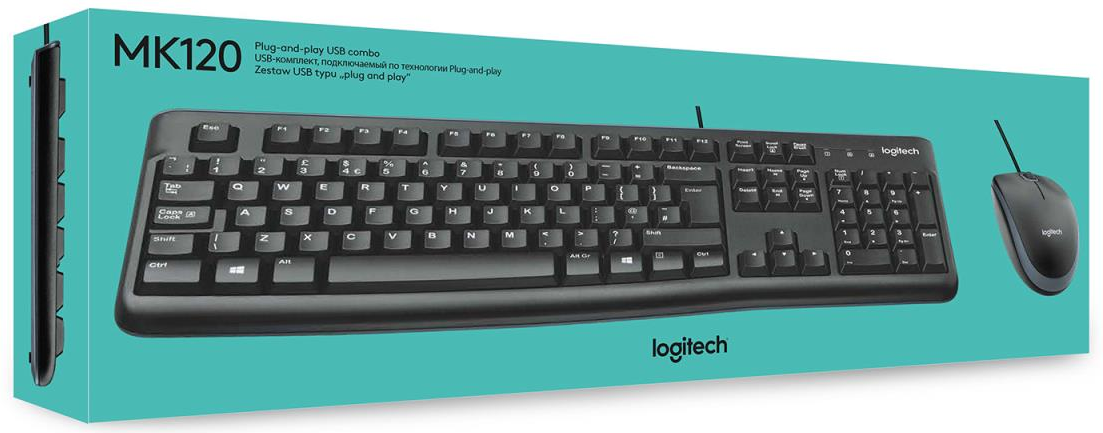 Pack 2En1 Claviersouris Logitech Desktop Mk120 Noir