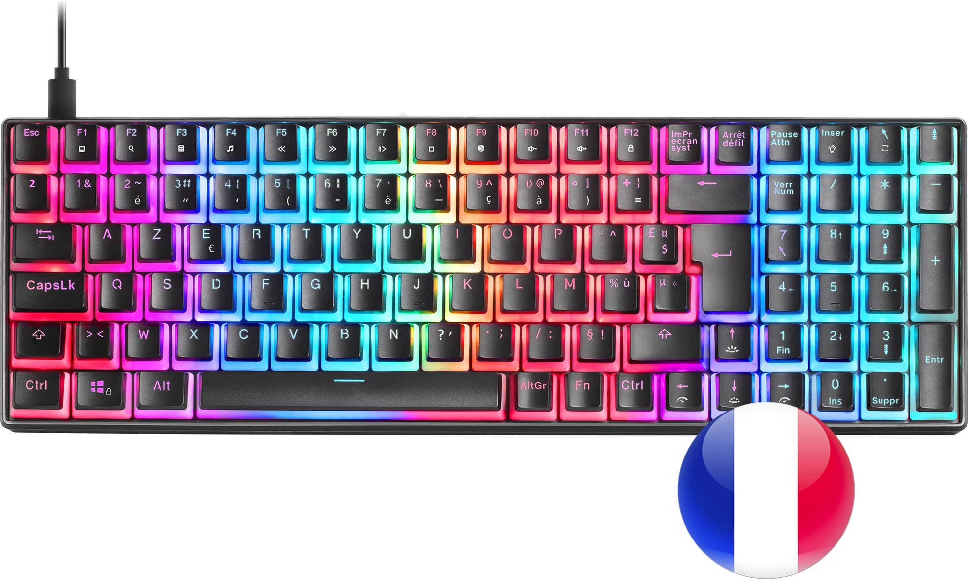 Gamer Mecanique Outemu Red Switch Mars Gaming Mkultra Rgb Noir