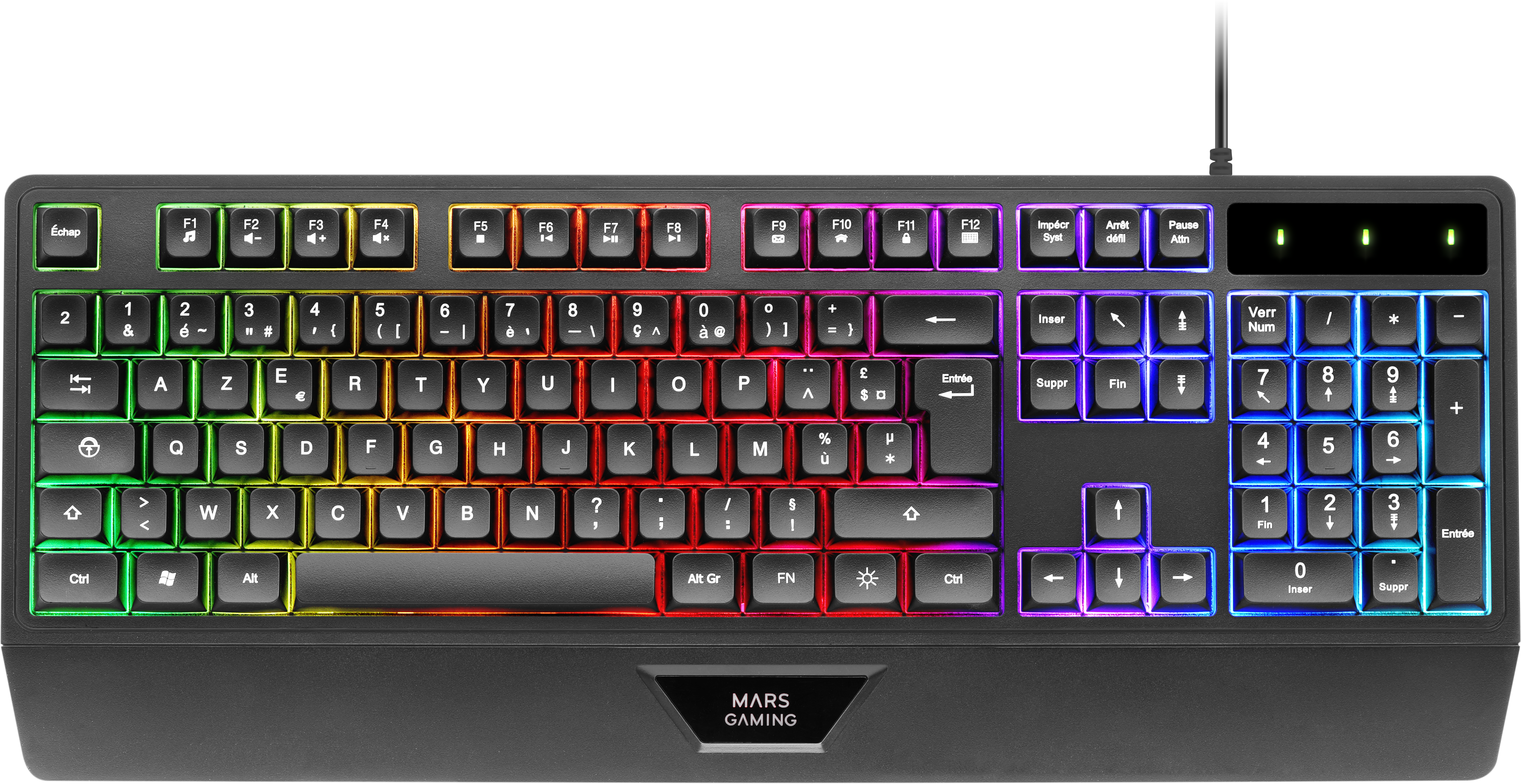Gamer Mars Gaming Mk124 Rgb Noir