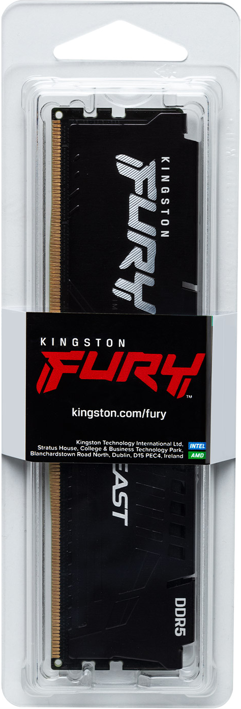 Barrette Memoire 32Go Dimm Ddr5 Kingston Fury Beast 5200Mhz Noir