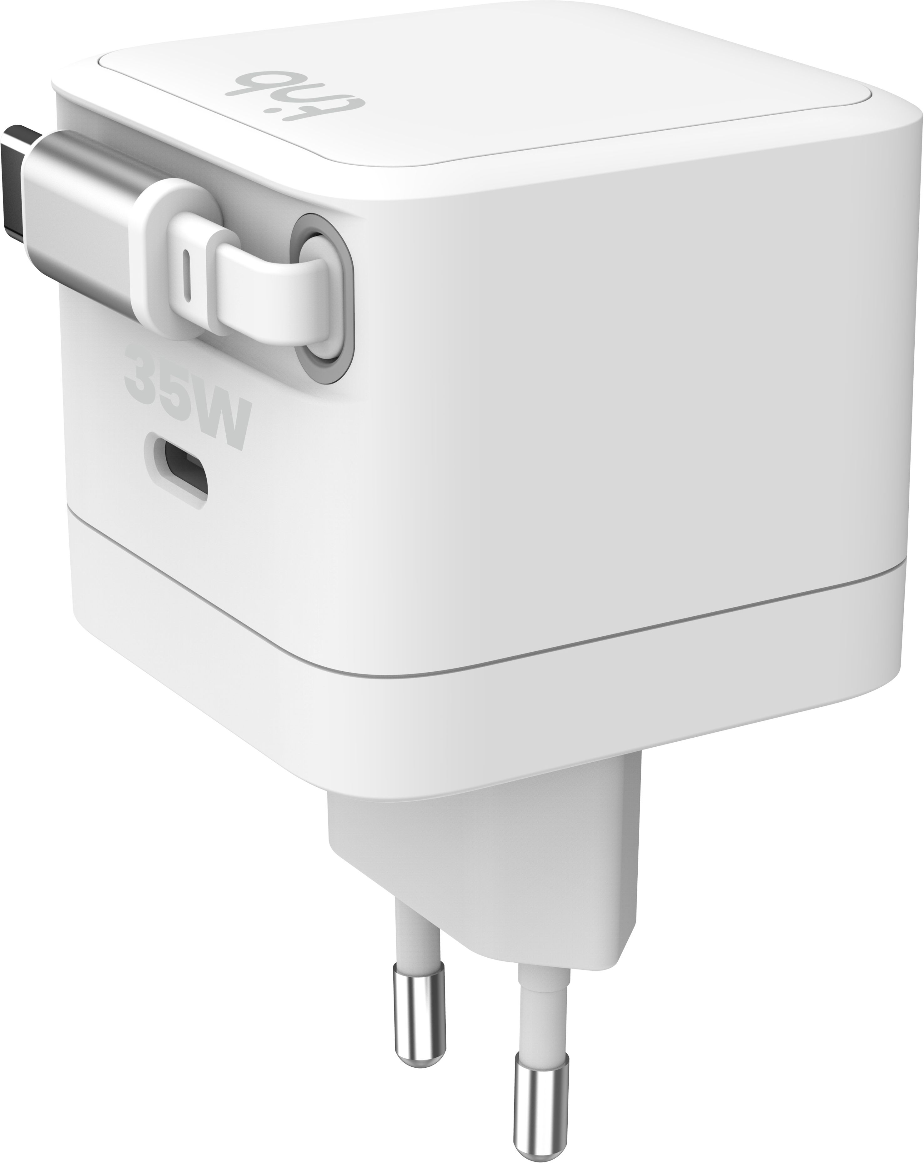 Secteur Tnb Tugn Block 2X Usb C Avec Cable Retractable 35W Blanc
