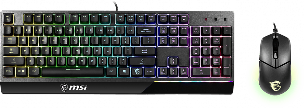 Pack Gamer 2En1 Claviersouris Msi Vigor Gk30 Combo Rgb Noir