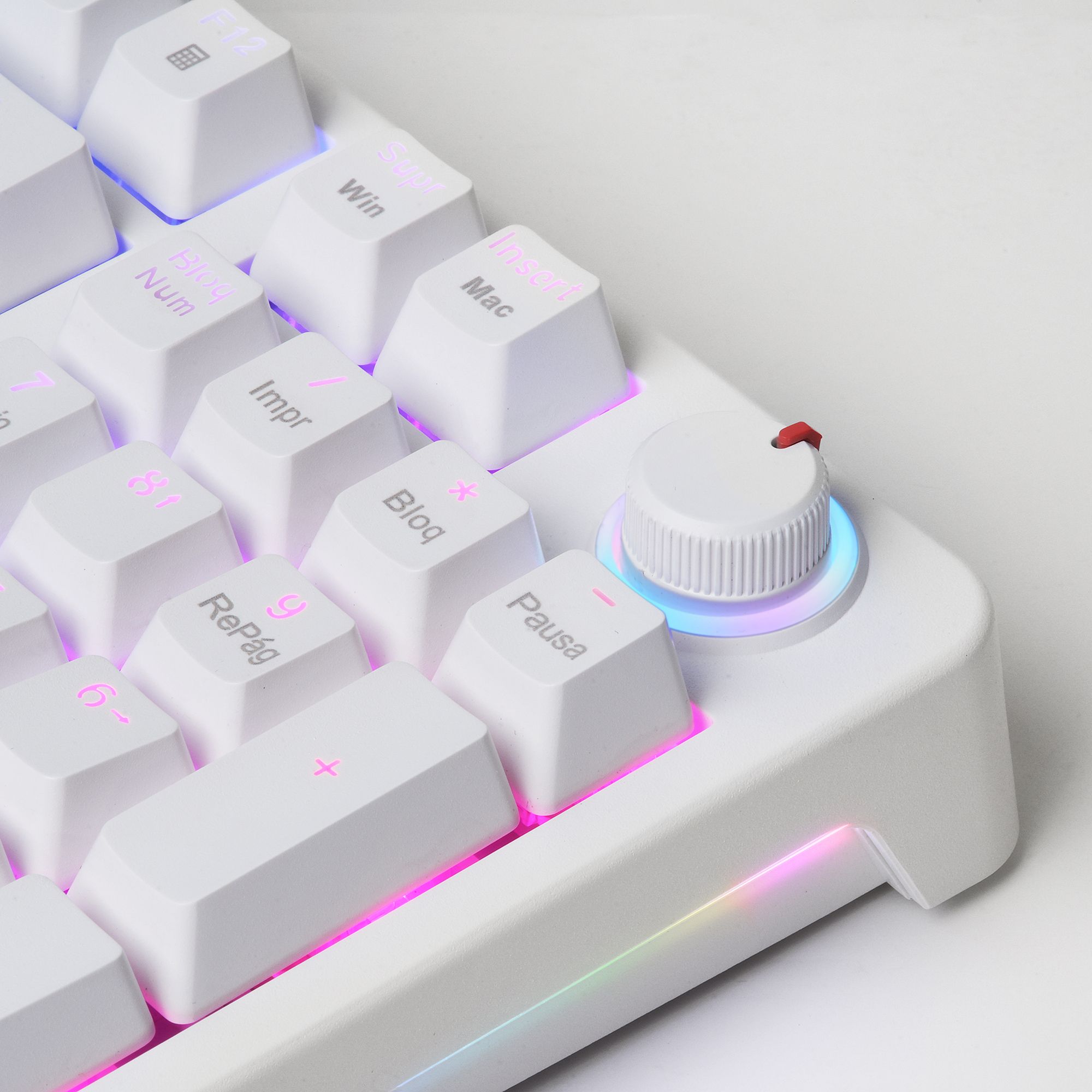 Gamer Mecanique Yellow Switch Mars Gaming Mkpro Rgb Blanc