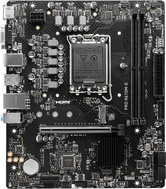 Msi Pro H610M E Ddr5 Intel Lga 1700 Micro Atx