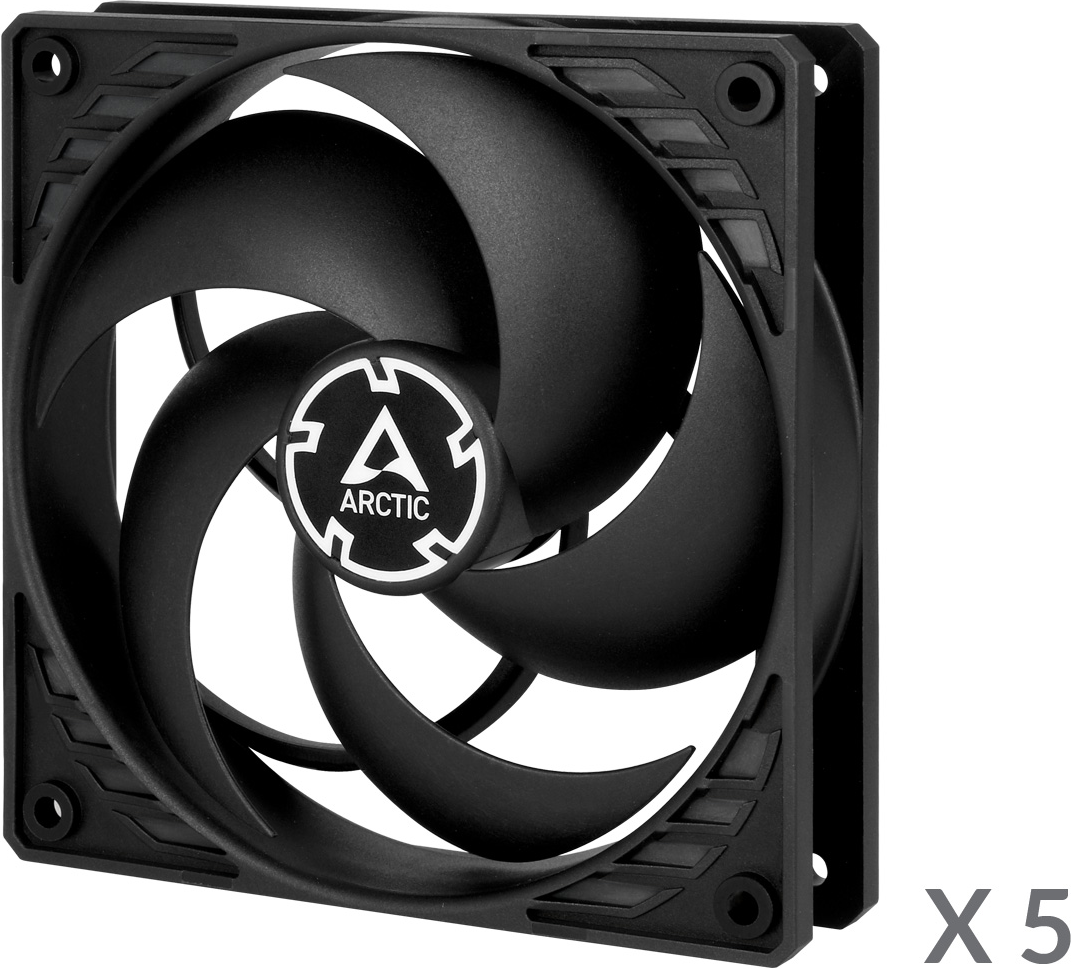 Lot De 5 Ventilateurs De Boitier Arctic P12 12Cm Noir