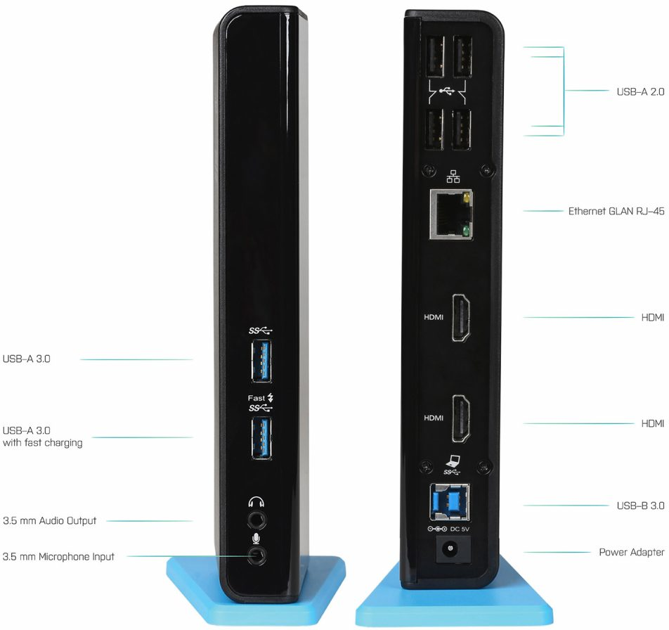Station Daccueil Usb Ac 30 I Tec Noirbleu