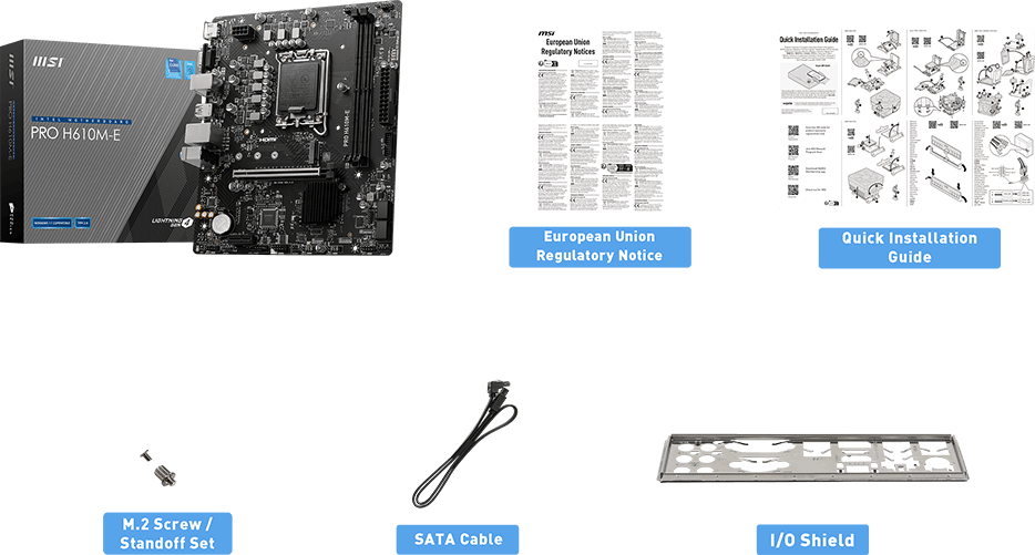 Msi Pro H610M E Ddr5 Intel Lga 1700 Micro Atx
