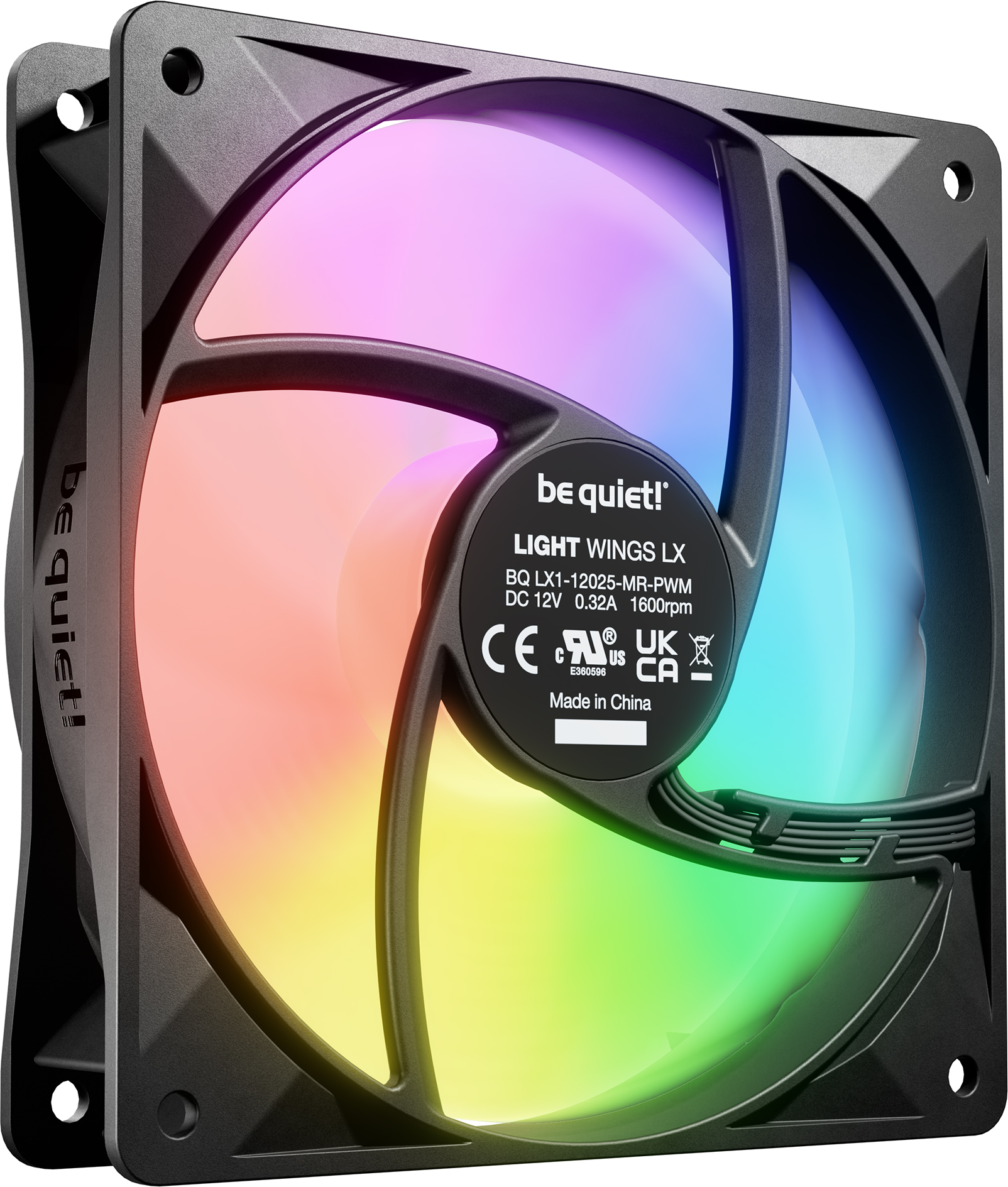 Lot De 3 Ventilateurs De Boitier Be Quiet Light Wings Lx Rgb 12Cm Noir