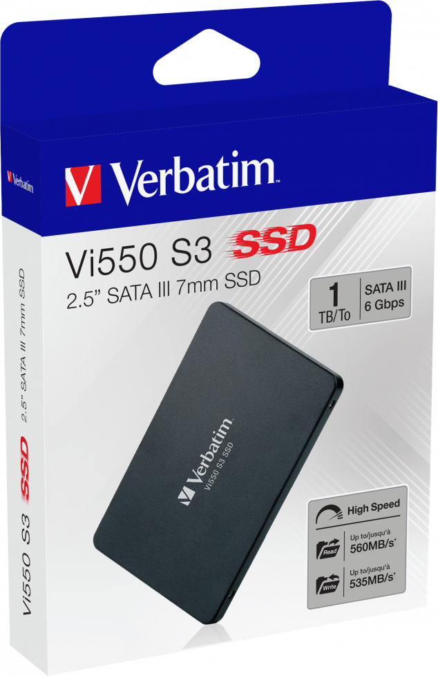 Disque Ssd Verbatim Vi550 S3 1To S Ata 25 Pouces