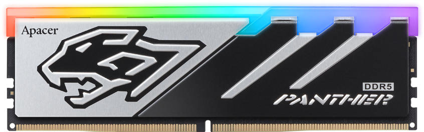 Barrette Memoire 16Go Dimm Ddr5 Apacer Panther Rgb 5600Mhz Noirargent
