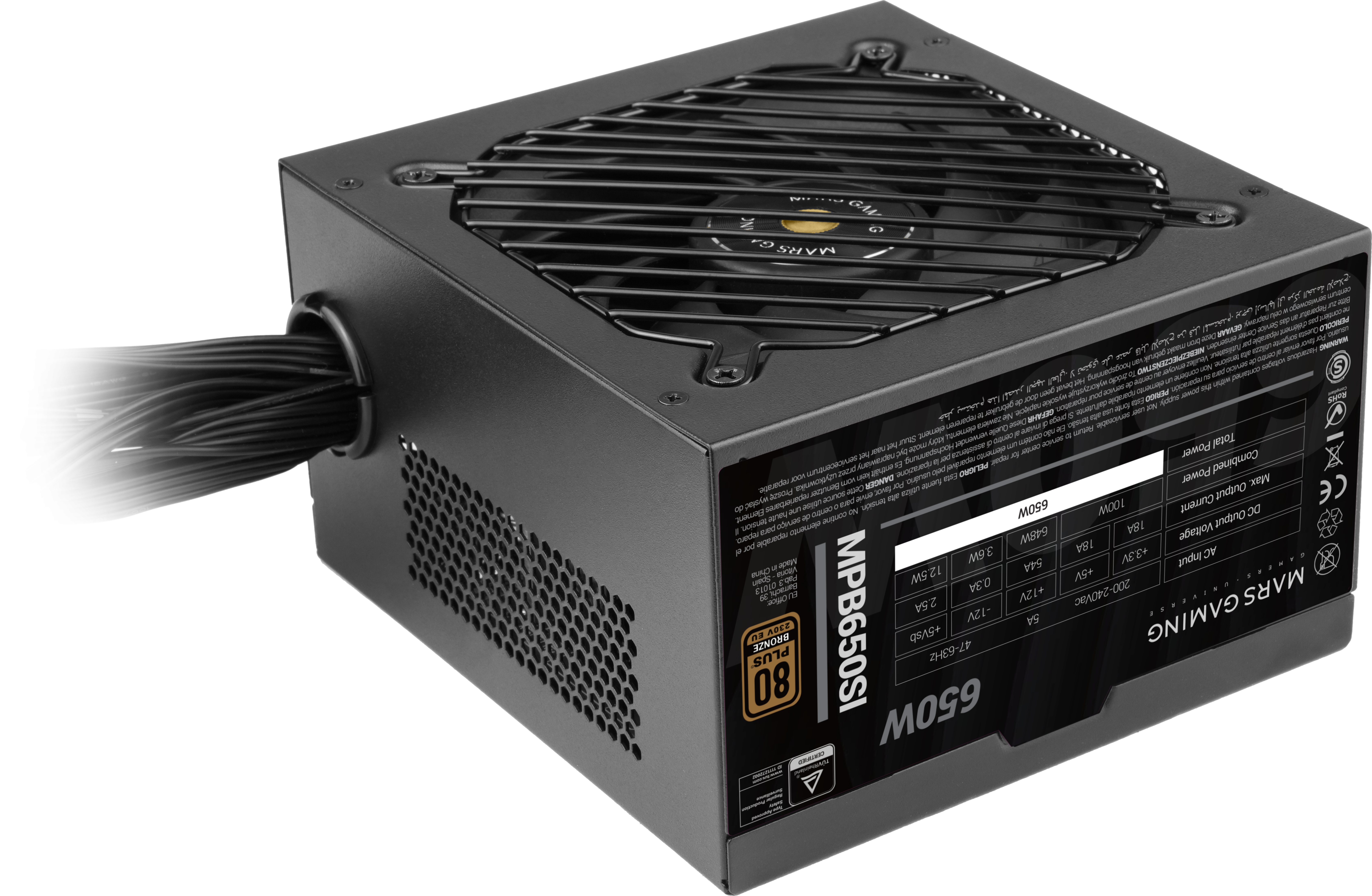 Alimentation Atx Mars Gaming Mpb Si 650W Noir