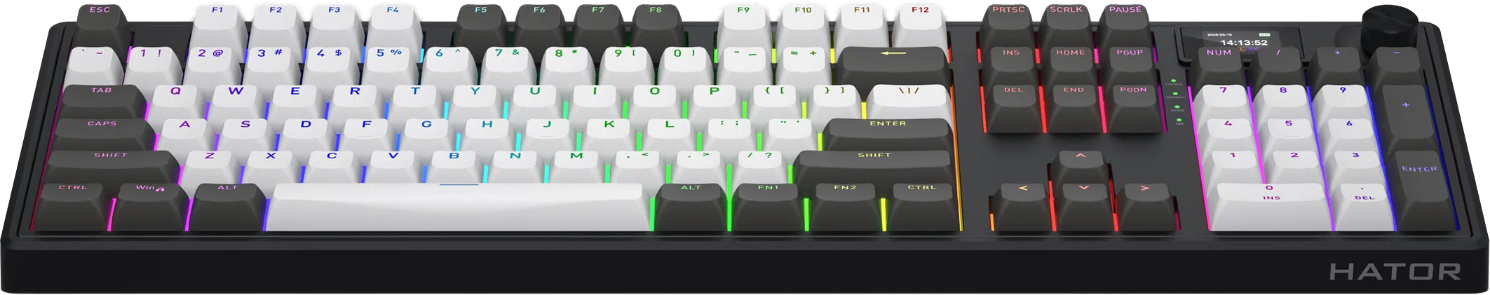 Gamer Sans Fil Mecanique Hator Aurum Linear Hator Skyfall 100 Pro Rgb Noir