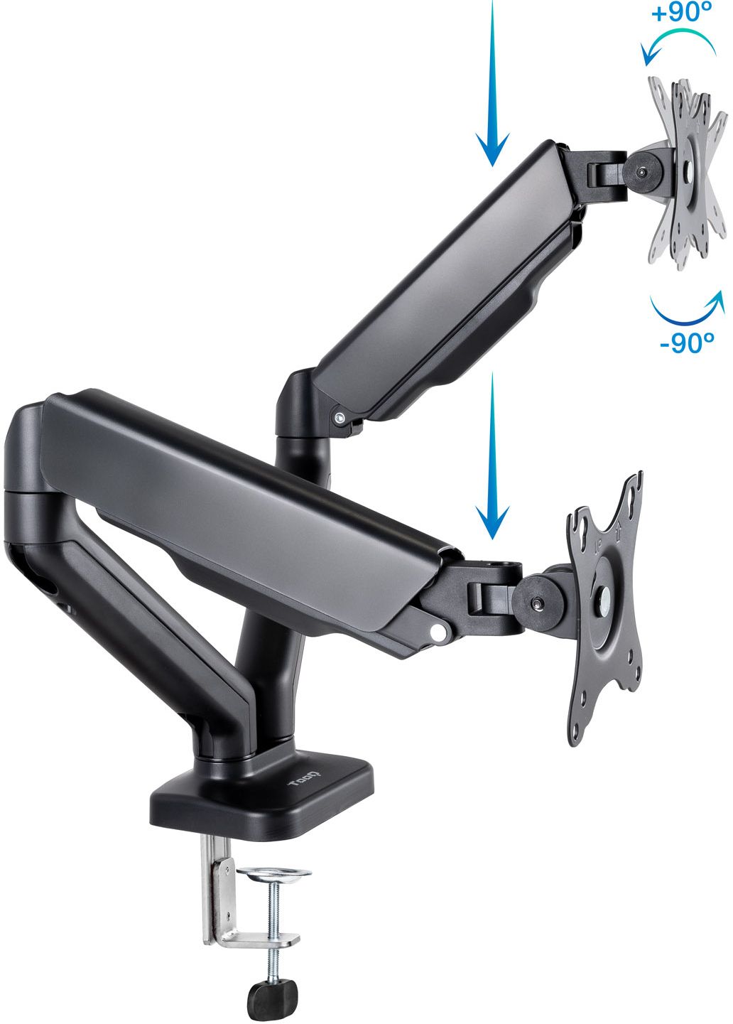 Support Double Ecran A Fixer Tooq Db5132Tnr 17 Pouces 32 Pouces 9Kg Max Noir