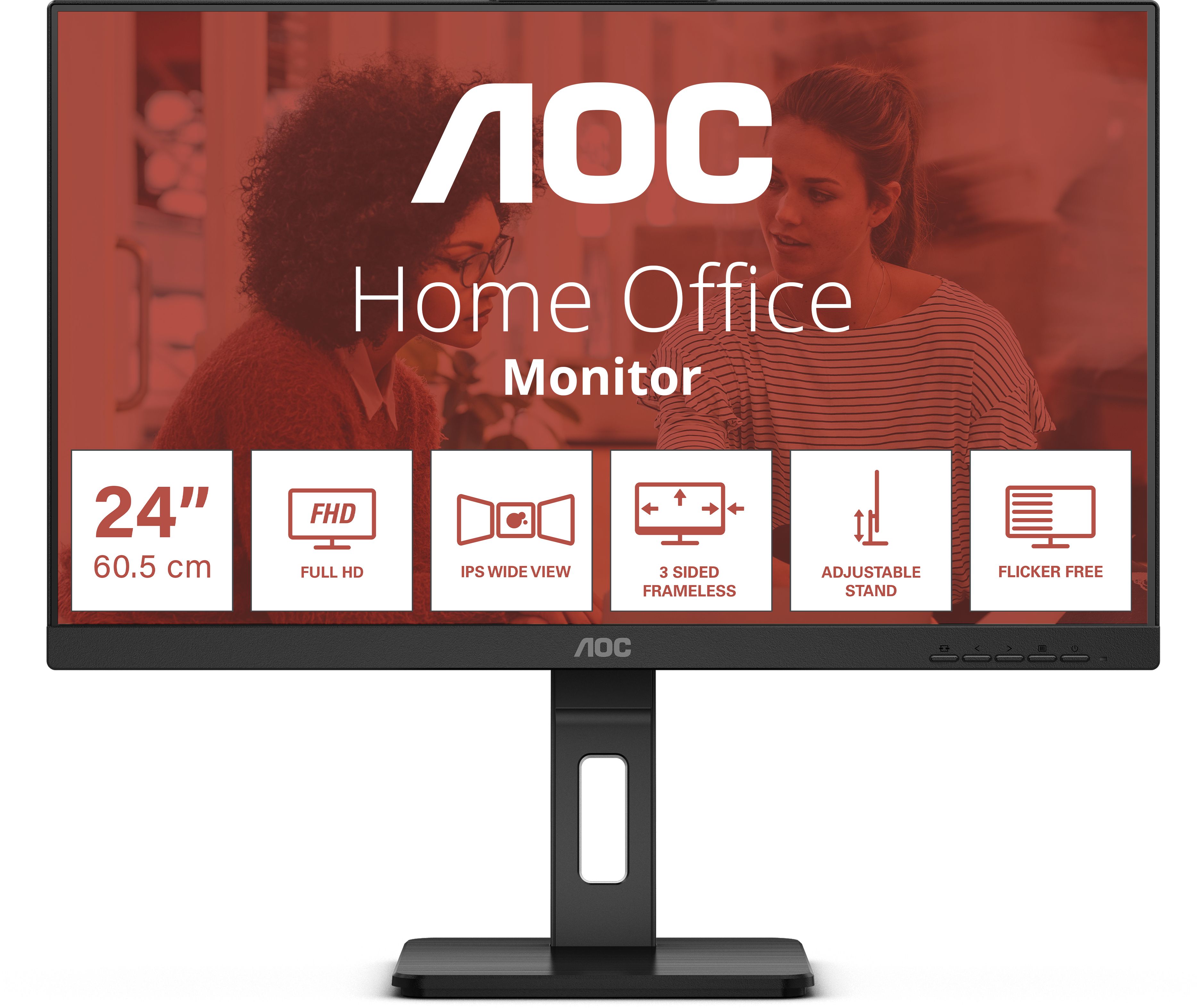 24 Pouces Aoc E3 Series 24E3Qaf Full Hd Noir