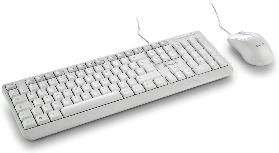 Pack 2En1 Claviersouris Ngs Cocoa Blanc