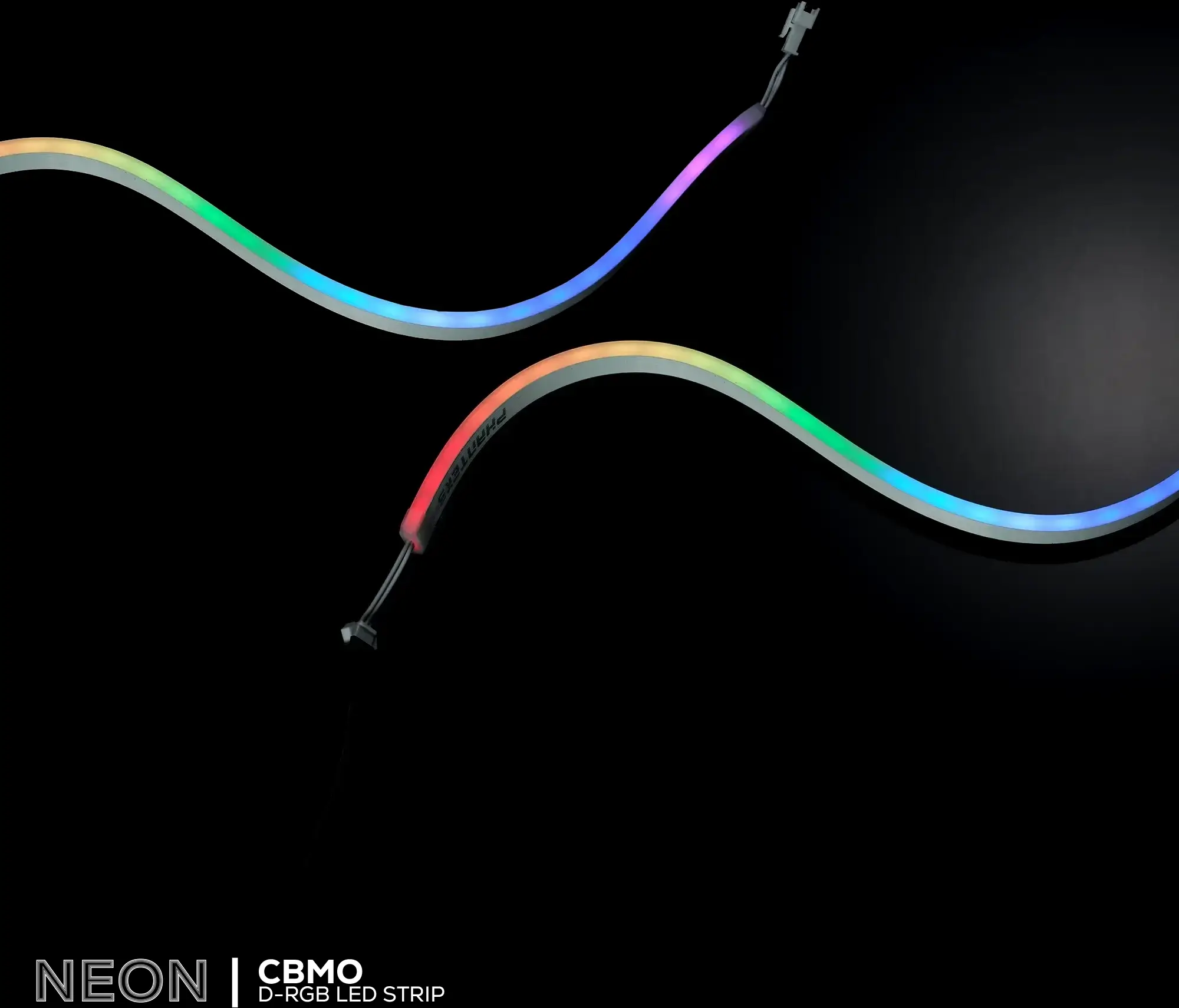 Lot De 2 Bandeaux Led Phanteks Neon Digital Rgb 40Cm Blanc