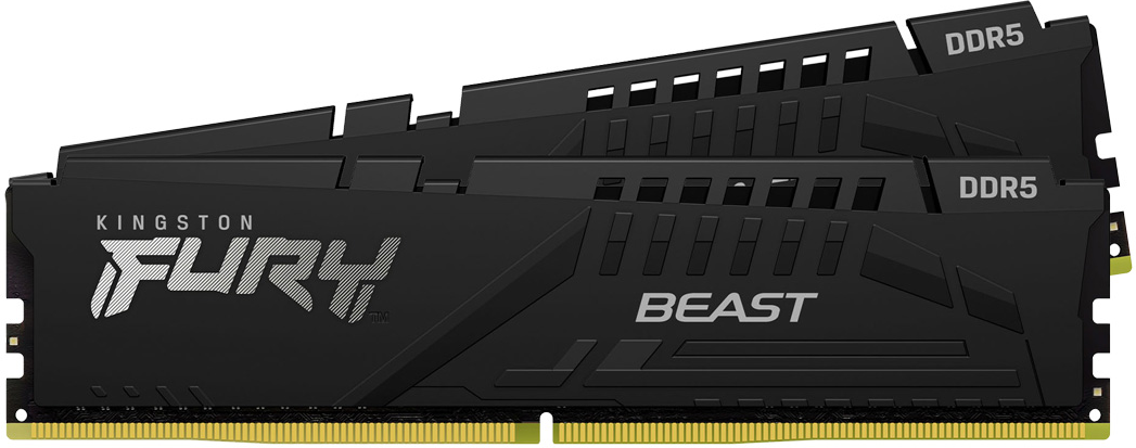 Kit Barrettes Memoire 32Go 2X16Go Dimm Ddr5 Kingston Fury Beast 5600Mhz Noir