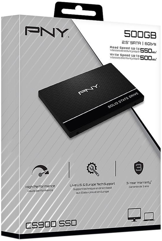 Disque Ssd Pny Cs900 500Go S Ata 25 Pouces