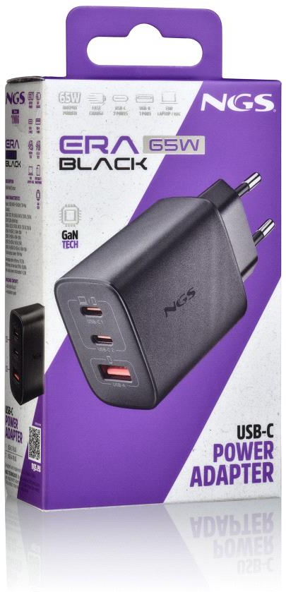 Secteur Ngs Era 2X Usb C 1X Usb A 65W Noir