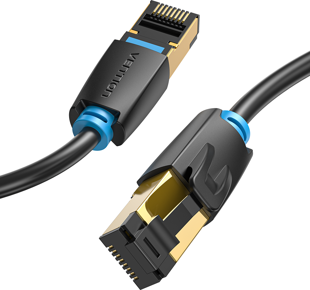 Cablecordon Reseau Rj45 Vention Categorie 8 Sstp Sftp 2M Noir