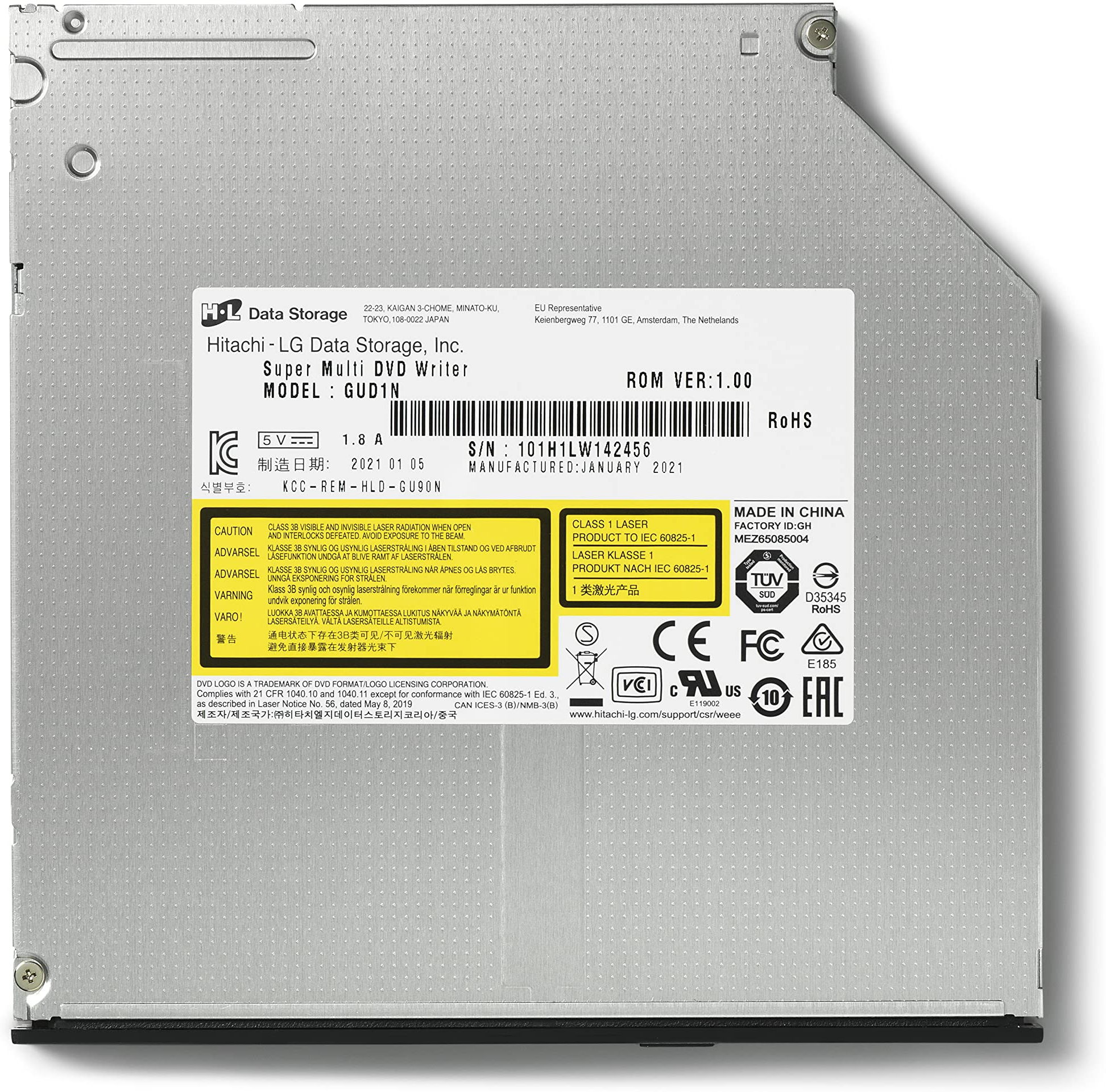 Graveur Dvd Interne Slim Hitachilg Gud1N Noir Bulk