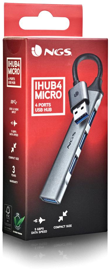 32 Ngs Ihub4 Micro 4 Ports Gris