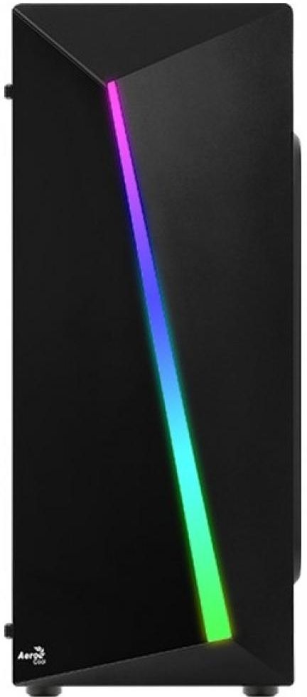 Boitier Moyen Tour Atx Aerocool Shard Tempered Glass Rgb Avec Panneau Vitre Noir
