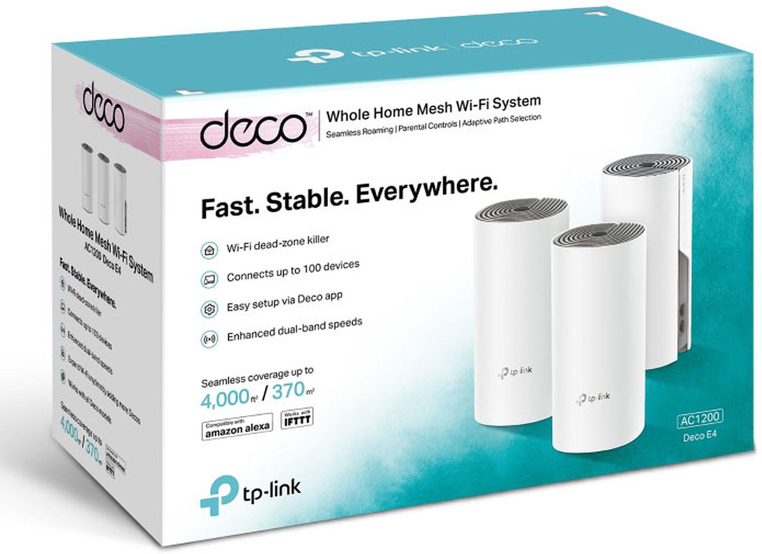 Systeme Wifi Mesh Tp Link Deco E4 Ac1200 3 Pieces