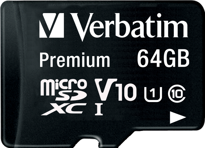 Carte Memoire Micro Sd Verbatim Premium 64Go Avec Adaptateur