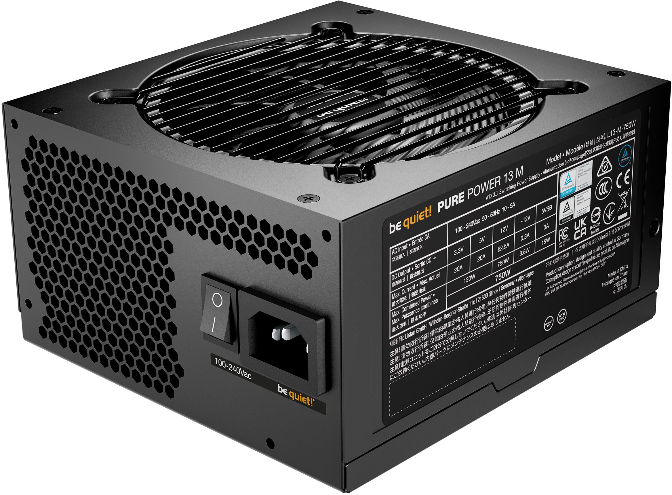 Alimentation Atx Be Quiet Pure Power 13 M 750W Noir