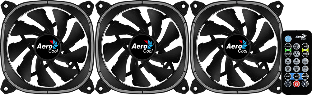 Lot De 3 Ventilateurs De Boitier Aerocool Astro 12 Pro Rgb 12Cm Noir