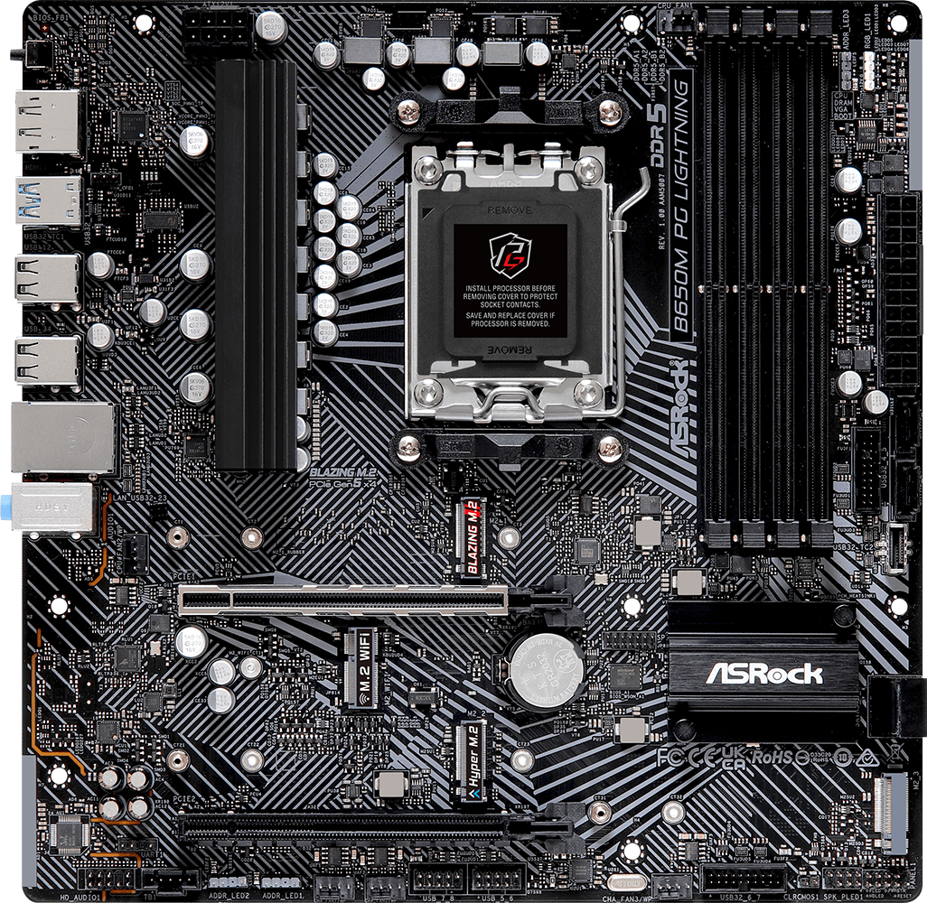 Asrock B650M Phantom Gaming Lightning Am5 Micro Atx
