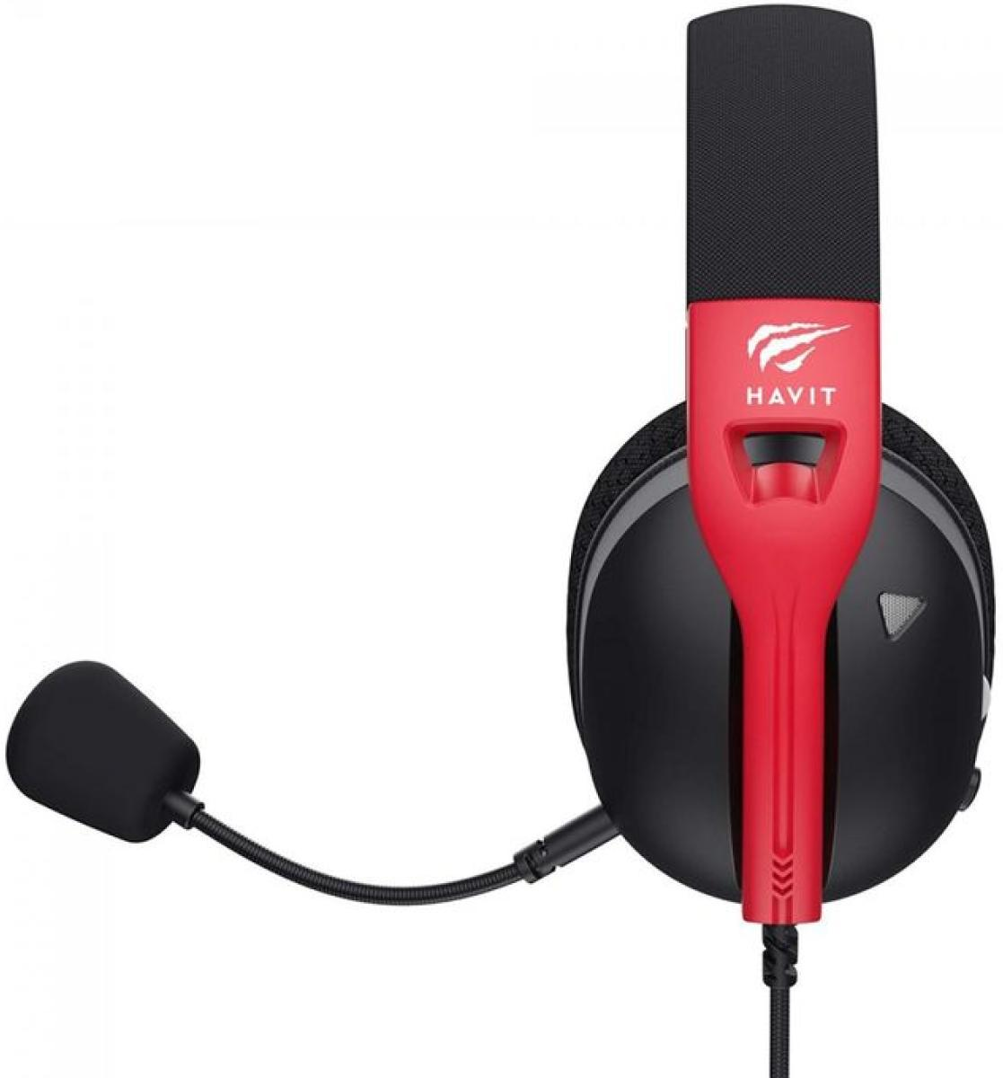 Gamer Filaire Havit Fuxi H5D Noirrouge