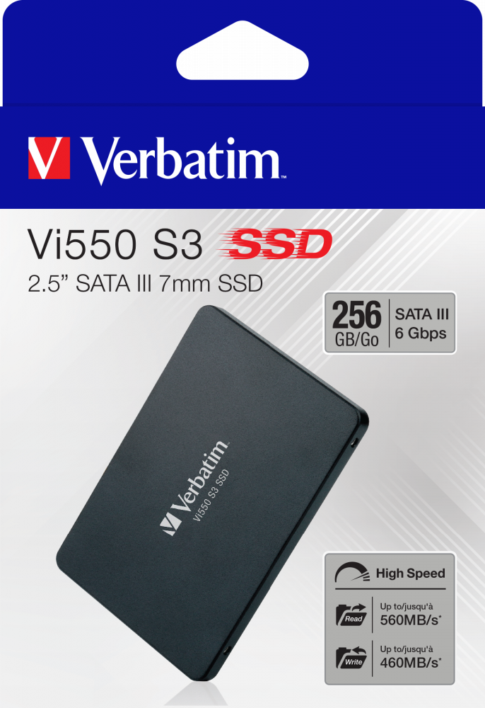 Disque Ssd Verbatim Vi550 S3 256Go S Ata 25 Pouces
