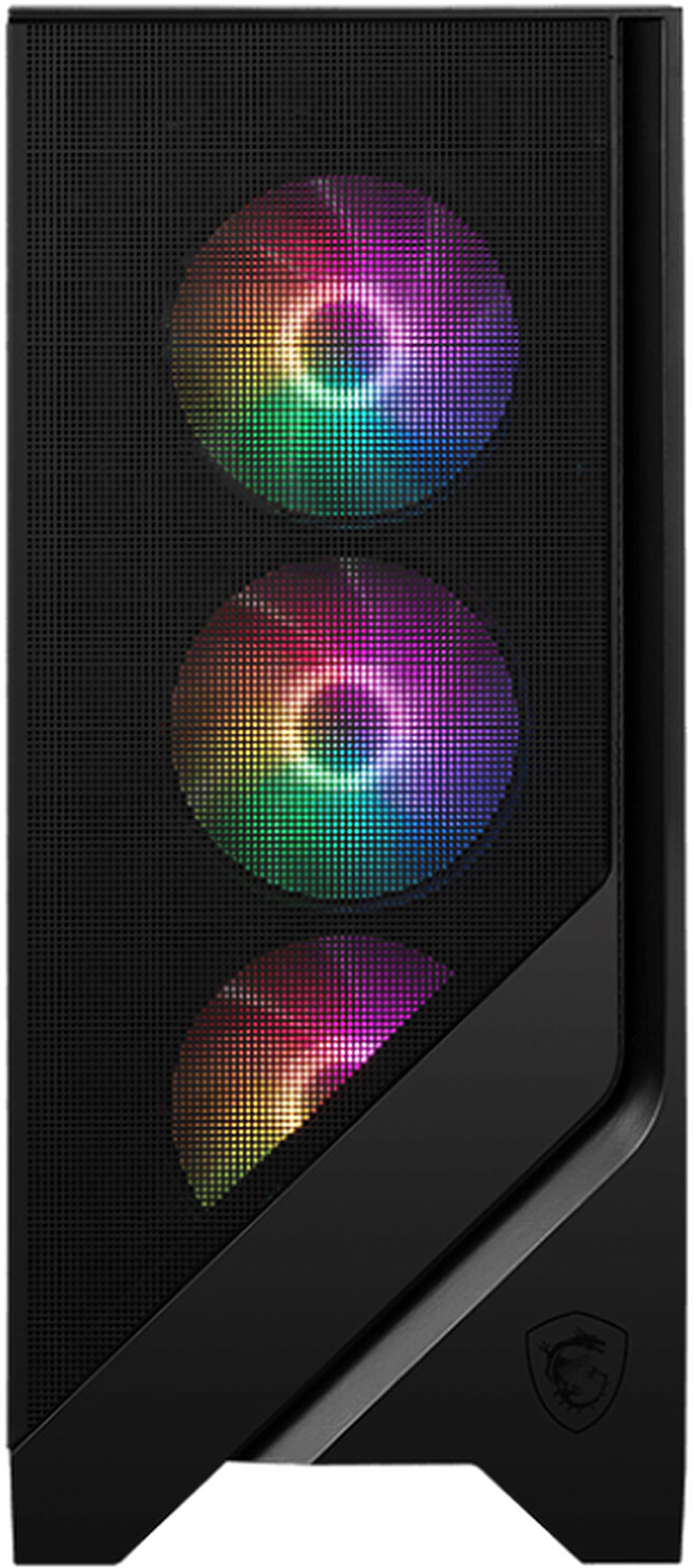 Boitier Moyen Tour Atx Msi Mag Forge 120A Airflow Rgb Avec Panneau Vitre Noir