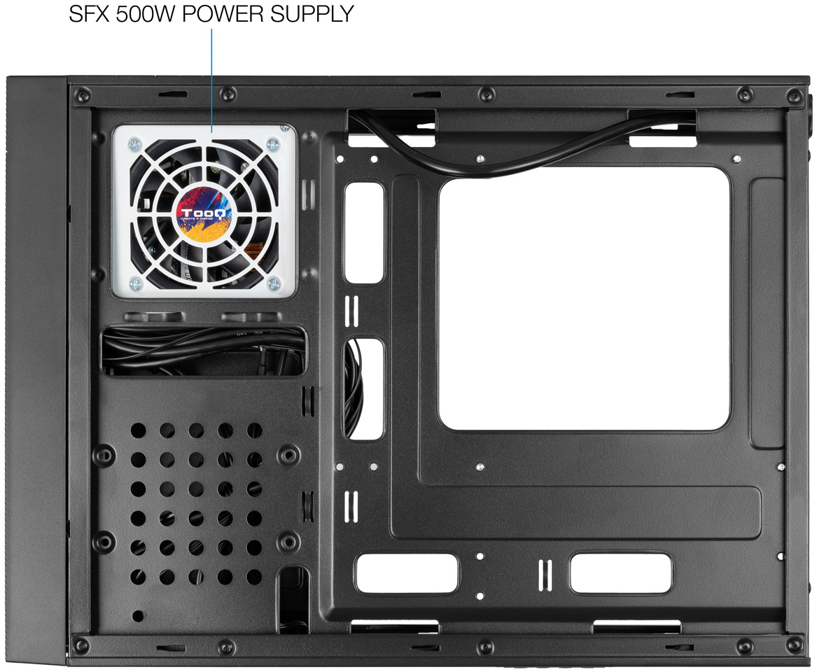 Boitier Mini Tour Micro Atx Tooq Tqc 3008U3C Alimentation 500W Noir