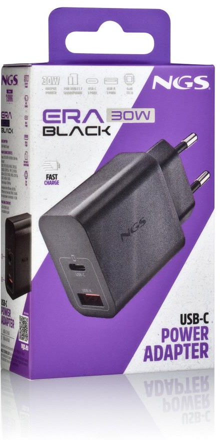 Secteur Ngs Era 1X Usb C 1X Usb A 30W Noir