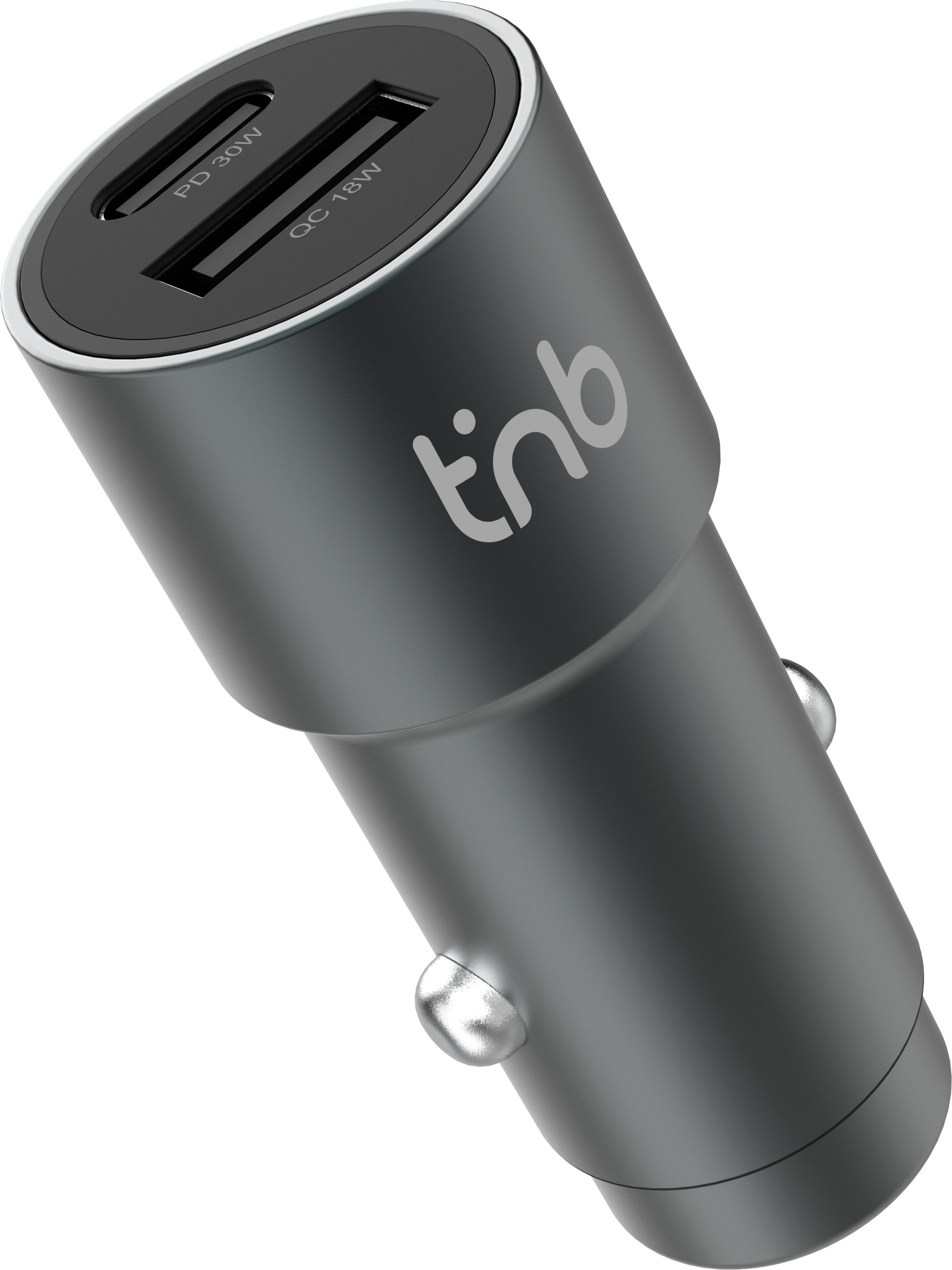 Allume Cigare Tnb 1X Usb A 1X Usb C 48W Gris