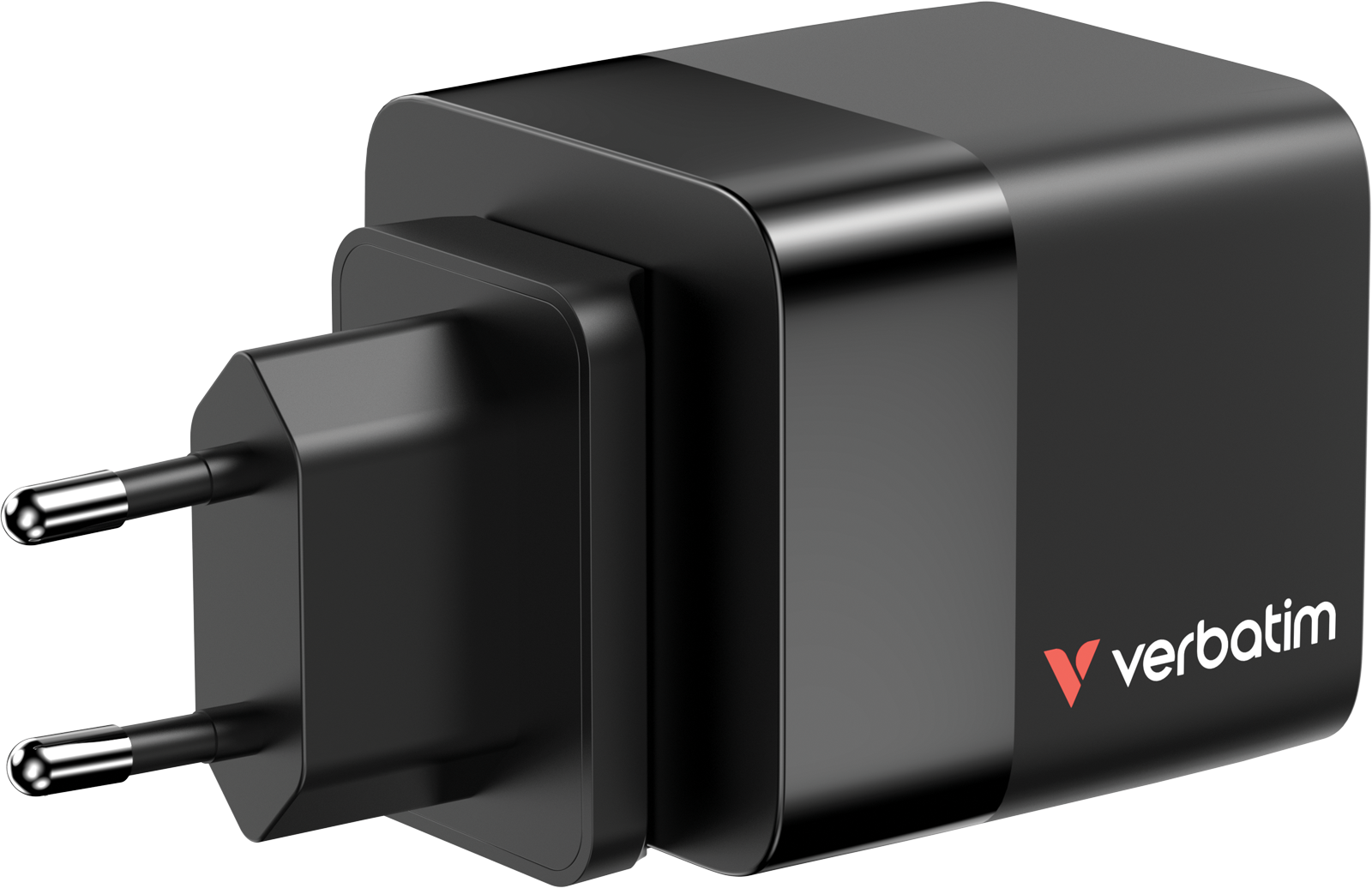 Secteur Verbatim Gan 1X Ports Usb A 1X Port Usb C 65W Avec Cable Retractablenoir