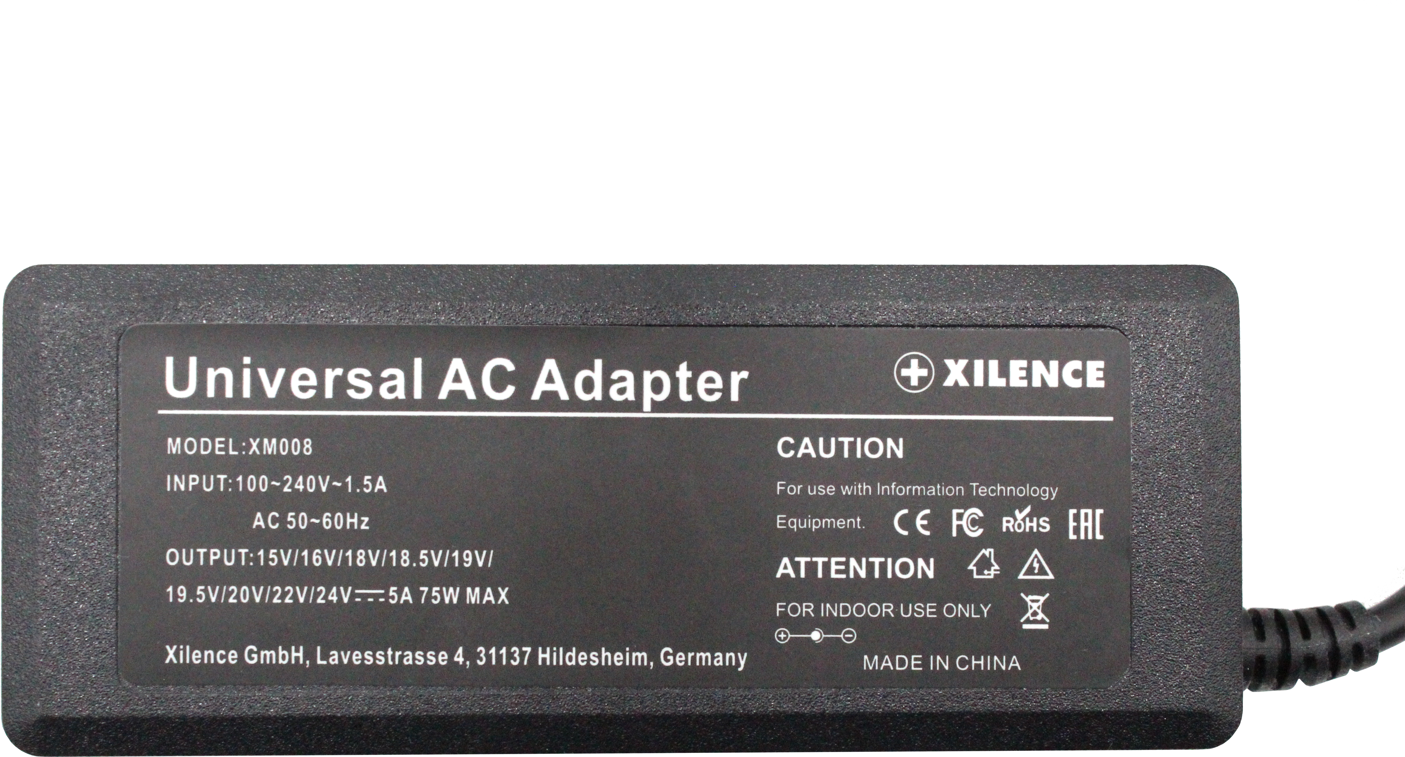 Chargeur Universel Xilence Sps Xp Lp75 Pour Ordinateur Portable 75W Max 9 Embouts