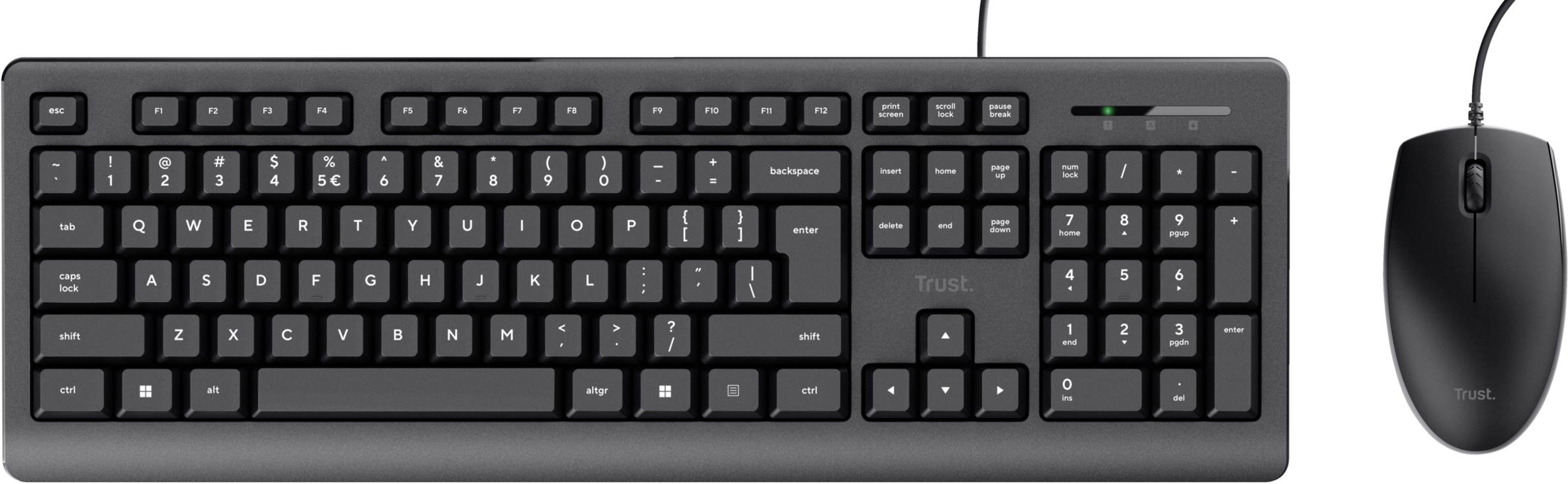 Pack 2En1 Claviersouris Trust Primo Noir